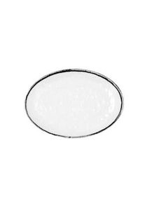 Quid Select Filo Plato Irregular Melamina Blanco y Negro 21,3x15cm