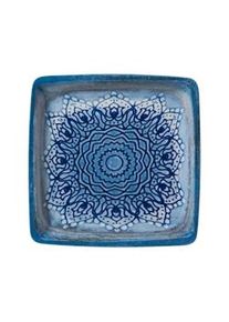 Avet - Juego de 12 platos llanos de postre, cuadrado 22x22 cm GR-BLUE-301