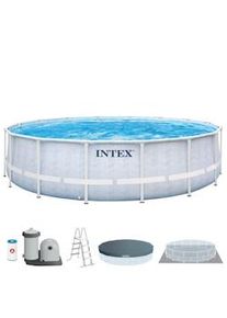 Piscina desmontable circular 19.156 L c/depuradora Chevron Prism Frame Intex