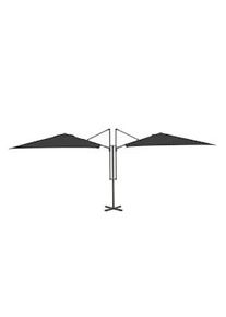 METRO PROFESSIONAL Sombrilla doble cuadrado, acero, 2.5 x 2.5 m, hidrófugo, antracita/gris