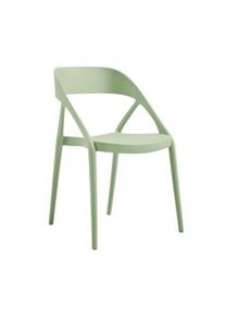 METRO PROFESSIONAL Silla apilable gastro con reposabrazos, plástico, verde menta