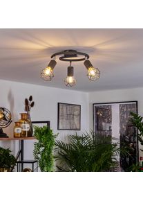 hofstein Baripada Plafondlamp Antraciet, Chroom, 3-lichts