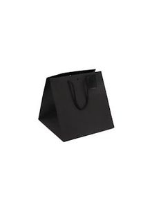 Borsa lusso Cubo grande kraft nero manici con cordini 26+26x26 cm per 120 – Gimex