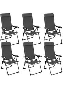 TecTake GmbH tectake Sedia da campeggio pieghevole Müritz con cuscino poggiatesta, alluminioSedia da esterna pieghevole Müritz con cuscino poggiatesta