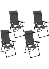 TecTake GmbH tectake Sedia da campeggio pieghevole Müritz con cuscino poggiatesta, alluminioSedia da esterna pieghevole Müritz con cuscino poggiatesta