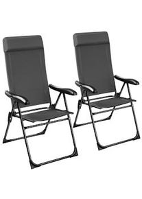 TecTake GmbH tectake Sedia da campeggio pieghevole Müritz con cuscino poggiatesta, alluminioSedia da esterna pieghevole Müritz con cuscino poggiatesta