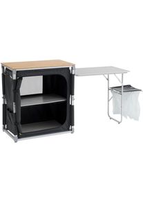Outwell Padres Küchentisch Campingtisch mit Beistellregal 120x50x80cm grau