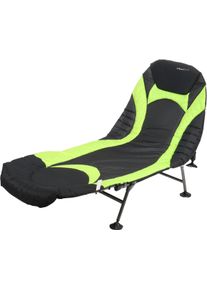 Eurotrail Queen Anglerliege Feldbett Garten Terrasse Camping klappbar lime schwarz