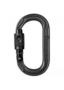 Edelrid - Oval Power 2500 Permalock - L&aring;sekarabiner, svart/gr&aring;tt
