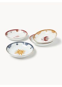 Pratos de massa pintados à mão Mystic, 4 uni. Multicolor Porcelana Ø 21 cm | Westwing Collection