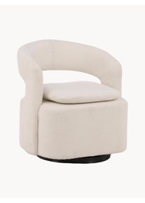 Venture Design Sillón giratorio en tejido bouclé Laurel Blanco Tejido bouclé An 69 x F 72 cm