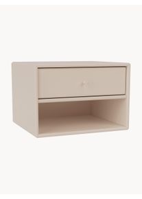 Montana Furniture Mesita de noche de pared Dash Beige Madera An 35 x Al 24 cm