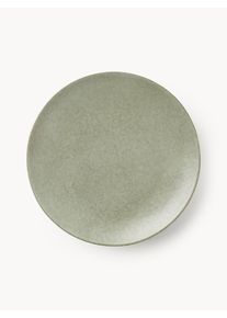 Broste Copenhagen Pratos de jantar artesanais Nordic Marsh, 4 uni. Verde Grés Ø 26 cm