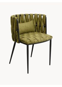 KARE Design Silla con reposabrazos Saluti con tapizado Verde 48 x An 55 x Al 76 cm