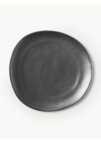 ferm LIVING Prato de pequeno-almoço em cerâmica Flow Preto Cerâmica Ø 22 cm