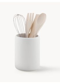 Andrea House Kitchen Utensils Botta, Set of 5 Beige, White Plastic, Wood &Oslash; 11 x H 23 cm