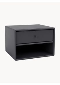 Montana Furniture Mesita de noche de pared Dash Gris Madera An 35 x Al 24 cm