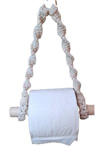 Knotenliebe Makramee Toilettenrollen-Halterung, Natur