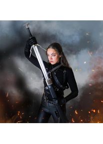 The Witcher Geralt of Rivia Silver Sword Replica with Sheath for Witcher Fans