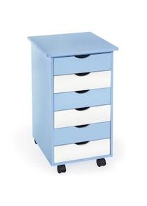 TecTake Cajonera con 6 cajones 65x36x40cm - azul - 400925