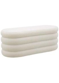 TecTake GmbH tectake Banco tapizado Altu con gran capacidad de almacenamiento - Bouclé blanco/crema - 405884