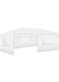 TecTake GmbH tectake Pabellón 6 x 3 m NOVARA con 5 paneles laterales y resistente al agua - blanco - 405967