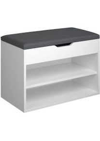 TecTake Banco zapatero Jasmina 60x30x43,5cm - blanco - 403614