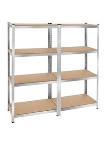 TecTake Estanterías para cargas pesadas - 160 x 160 x 40 cm, 640 kg - 405049