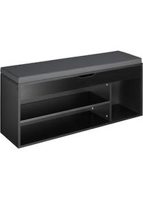 TecTake Banco zapatero Natalia 104x30x49cm - negro - 403624