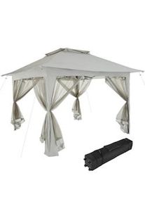 TecTake Carpa plegable Carabobo 3,64x3,64x2,94m - gris - 404884