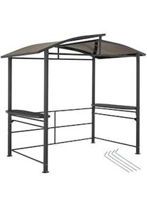 TecTake Carpa para barbacoa Asado 2,4x1,5x2,34m - gris - 404881