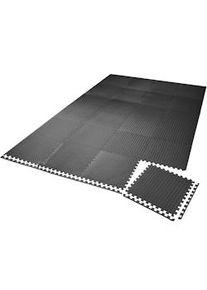 tectake Conjunto de esteras de protección de 24 piezas - negro - 404133