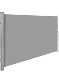 TecTake Toldo lateral extensible de aluminio con mecanismo enrollable - 200 x 300 cm, gris - 401530