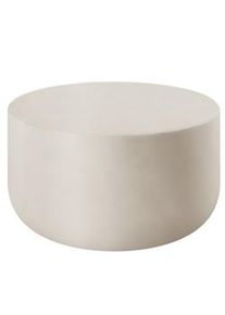 TecTake Mesa de centro redonda Ronan, para interior y exterior, 31 kg, 80 x 39,5 cm - blanco - 405307