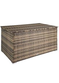 TecTake Baúl de almacenaje Oslo con estructura de aluminio 145x82,5x79,5cm - natural - 404247