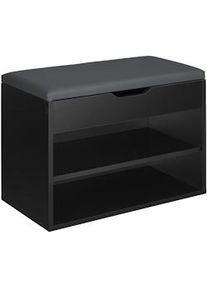 TecTake Banco zapatero Jasmina 60x30x43,5cm - negro - 403615