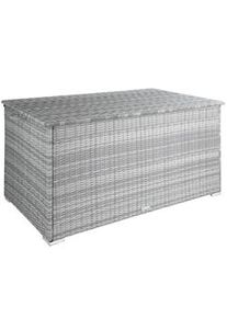 TecTake Baúl de almacenaje Oslo con estructura de aluminio 145x82,5x79,5cm - gris claro - 404248