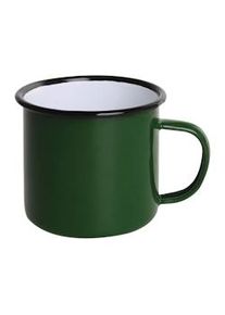 Juego de 6 tazas en acero esmaltado Olympia verde y negro 350ml. DC396