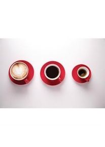 Olympia Juego de 12 tazas de cappuccino rojas de 340 ml