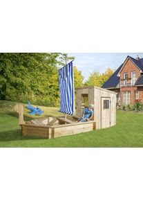 Weka Sandkasten »196 A« mit Kajüte in beige, Größe B/H/L: 116 cm x 222 cm x 291 cm