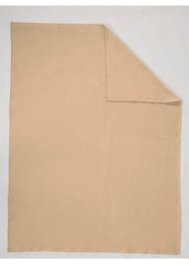 Biederlack Wohndecke in braun, Größe B/L: 100 cm x 150 cm