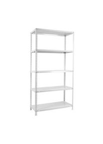 Simonrack Estante de metal com parafusos Comfort 5 prateleiras. Cor branco 1800x900x400 mm