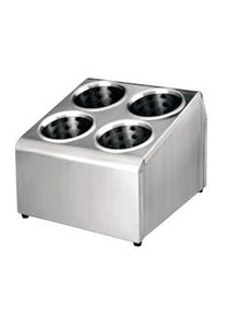 LACOR soporte para cubiertos con 4 vasos 29x22 cm acero inoxidable 33124