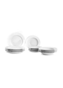 IBILI set 18 piezas vajilla porcelana CASTILLA BLANCO apta para horno y lavavaijllas