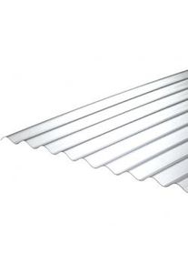 10 Lastre di Policarbonato Corrugato ONDA 76/18 CLEAR 1265X2000mm con protezione UV