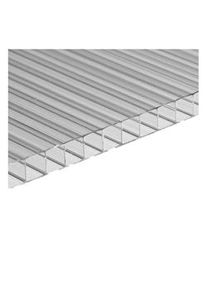 Set di 5 lastre policarbonato alveolare spessore 6 mm 74 x 14.5 cm Trasparente