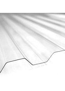 5 Lastre di Policarbonato Corrugato "SuperDur" GRECA 76/18 CLEAR 1265X3000mm con protezione UV