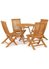 HELLOSHOP26 - Set di mobili da giardino per esterno 5 pezzi in legno massello di teak 02_0016571
