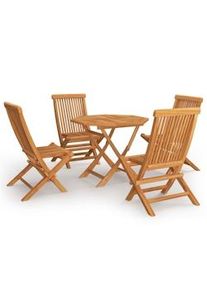 HELLOSHOP26 - Set di mobili da giardino per esterni 5 pezzi in legno massello di teak 02_0016578