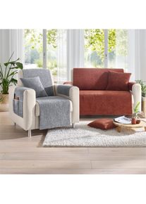 Tagesdecke in grau, Größe B/L: 38 cm x 55 cm